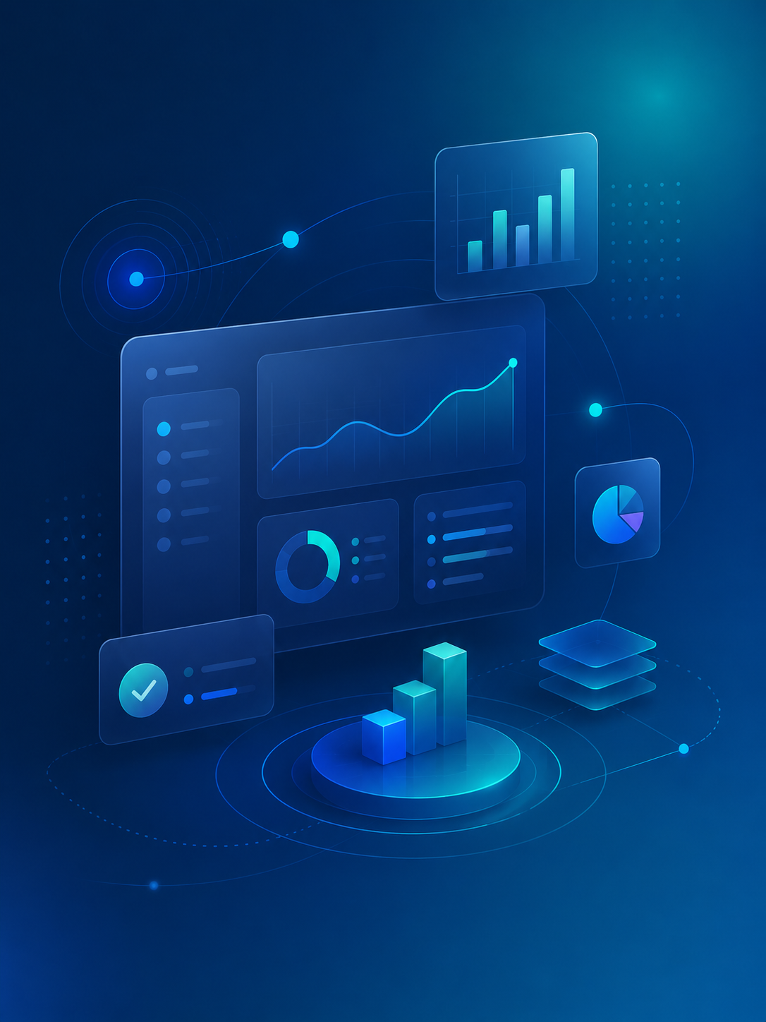 Illustration d’un tableau de bord analytique